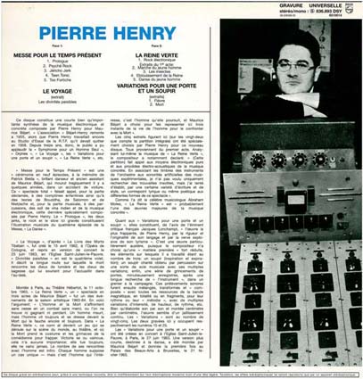 Pierre HENRY & Michel COLOMBIER Messe pour le temps prsent